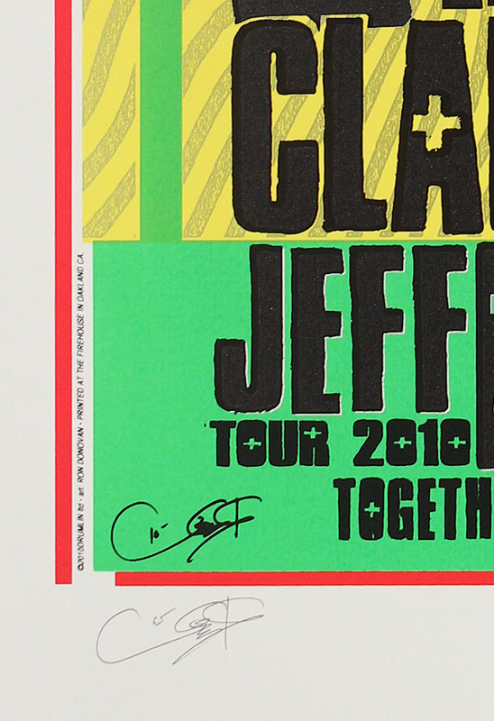 EricClapton ツアーパンフレット コンサート Eric Clapton Jeff Beck 2010 Tour Poster Proofsheet Signed Ron
