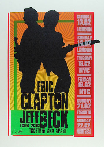 Ron Donovan - Firehouse Eric Clapton and Jeff Beck 2010 Tour Poster