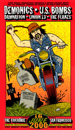 Chuck Sperry - Firehouse Demonics Biker Poster