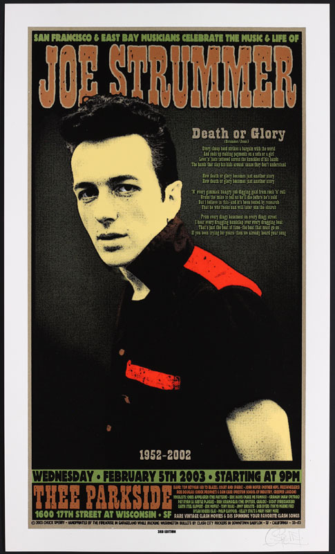 Chuck Sperry - Firehouse Joe Strummer Memorial Poster