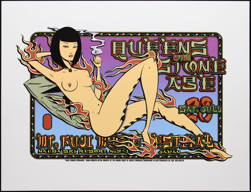 Alan Forbes and Firehouse Queens Of The Stone Age Mt Fuji Poster