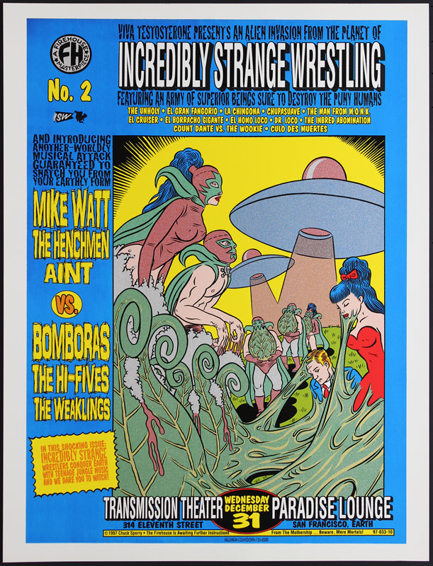Chuck Sperry - Firehouse Incredibly Strange Wrestling EC2 Poster