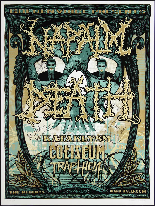 John Howard Napalm Death Autographed Poster