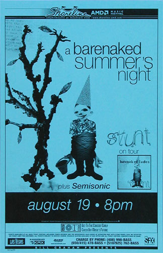 Barenaked Ladies Stunt Album Tour Blue Phone Pole Poster