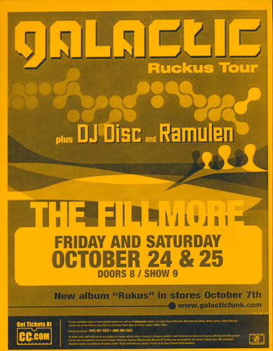 Galactic (Ruckus Tour) Flyer