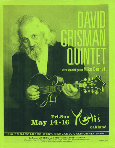 David Grisman Quintet Flyer