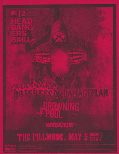 MTV2 Headbangers Ball - Hatebreed Flyer