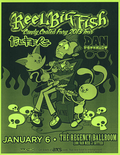 Thom Foolery Reel Big Fish - Candy Coated Fury 2013 Tour Flyer