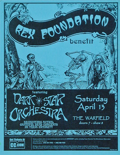 Rex Foundation Benefit featuring Dark Star Orchestra Flyer