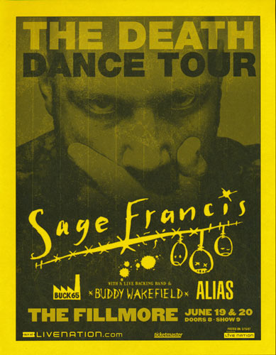 Sage Francis - The Death Dance Tour Flyer