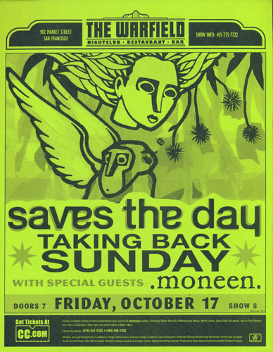 Saves the Day with Taking Back Sunday Flyer