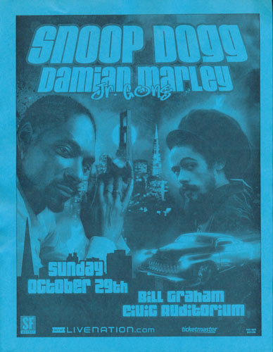 Snoop Dogg with Damian Marley Flyer