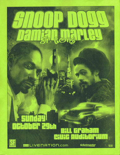 Snoop Dogg with Damian Marley Flyer