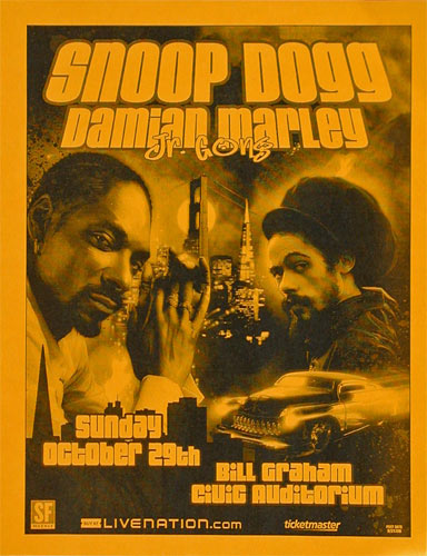 Snoop Dogg with Damian Marley Flyer