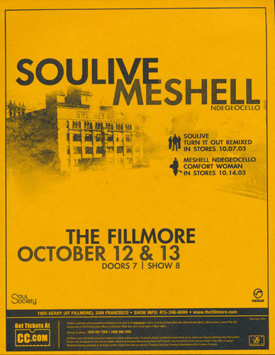 Soulive with Meshell Ndegeocello Flyer