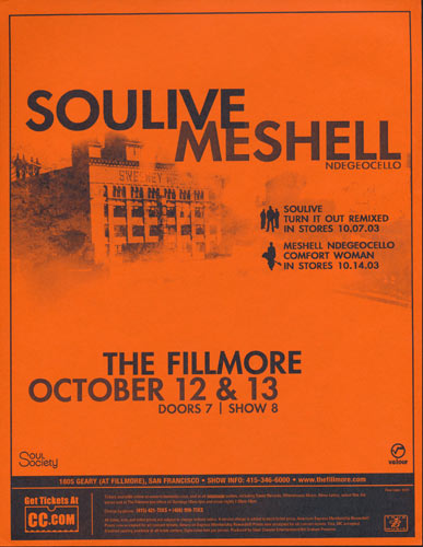Soulive with Meshell Ndegeocello Flyer