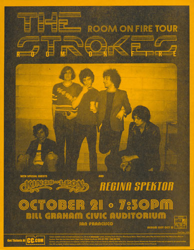 The Strokes Room On Fire Tour Flyer