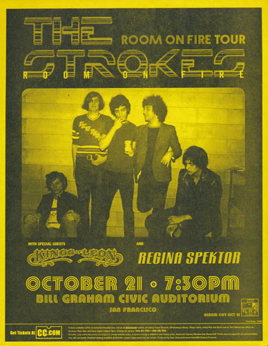 The Strokes - Room on Fire Tour Flyer
