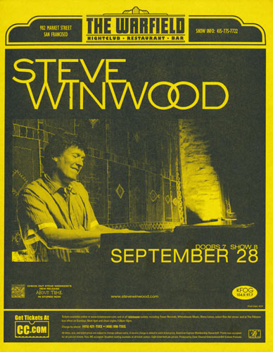 Steve Winwood Flyer