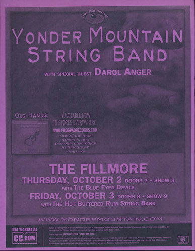 Yonder Mountain String Band Flyer