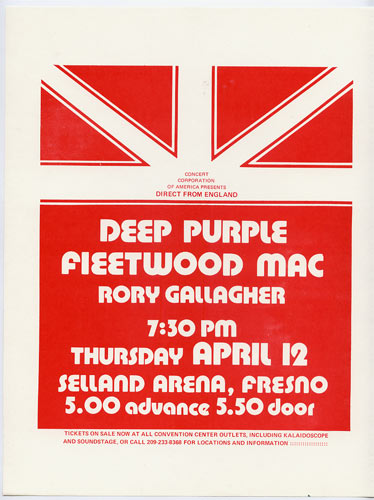 Deep Purple Handbill