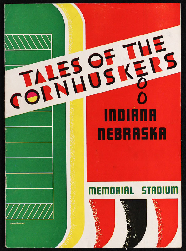 1938 Indiana vs Nebraska College Football Program
