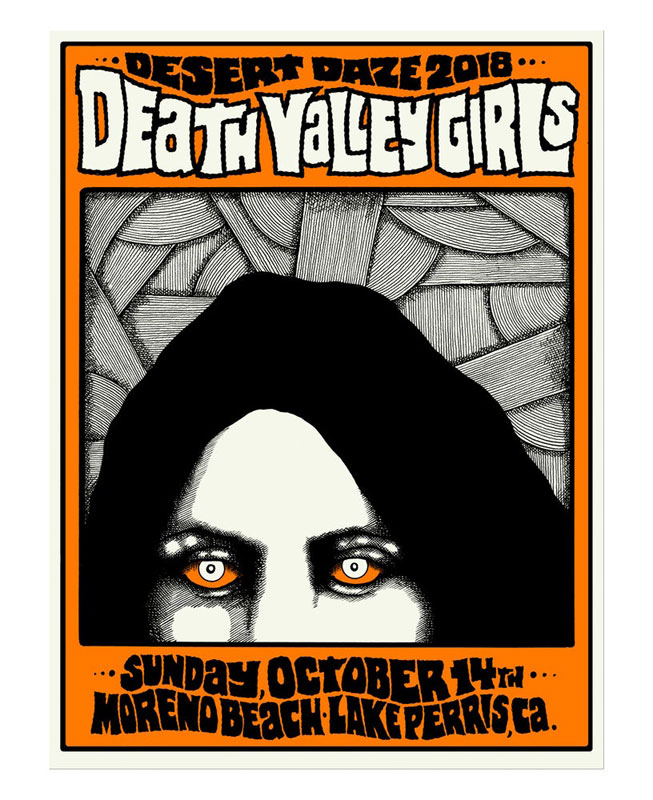 Alan Forbes Death Valley Girls - Desert Daze Festival 2018 Poster