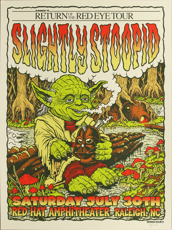 Nomad Society - Brian Romero Slightly Stoopid Return of the Red Eye Tour Poster
