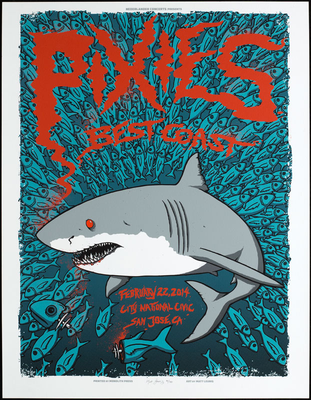 Matt Leunig Pixies - Best Coast Poster