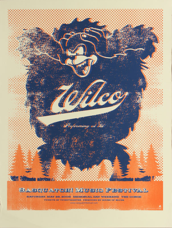 Methane Studios Wilco at Sasquatch Festival Poster