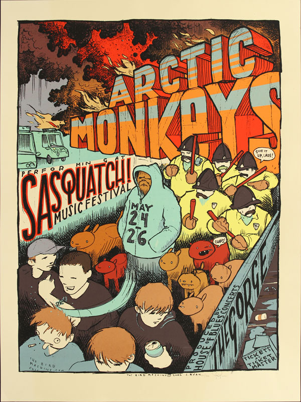 Jay Ryan Arctic Monkeys at Sasquatch Music Festival Poster