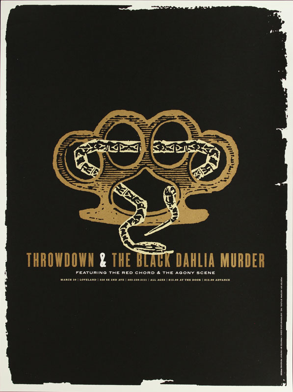 Asterik Studio Throwdown and the Black Dahlia Murder Poster