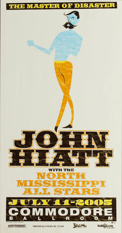 Robe John Hiatt - The Master of Disaster Album Tour Poster