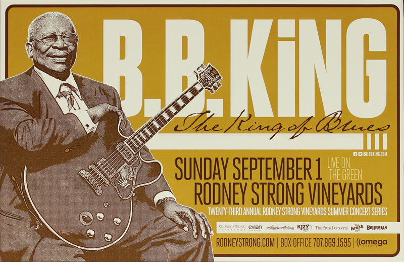 B.B. King - 23rd Annual Rodney Strong Vineyards Summer Concert Series Poster