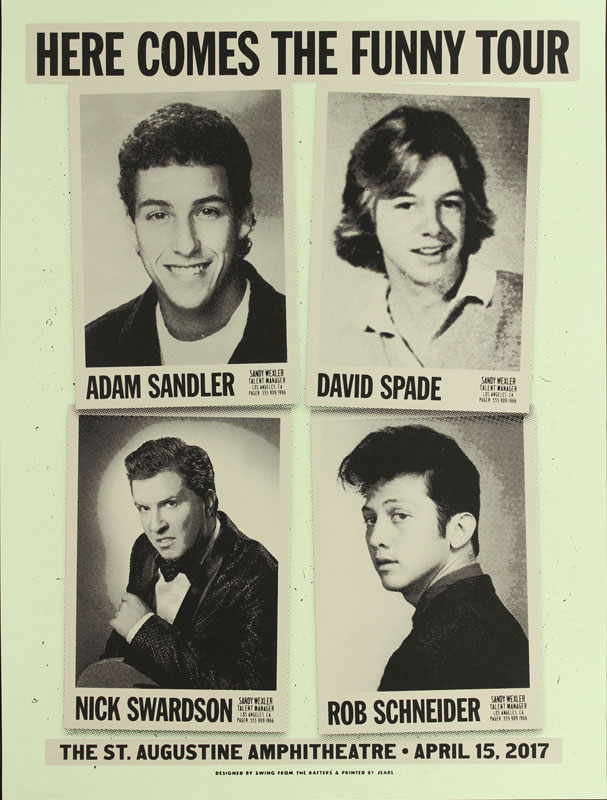 Swing From The Rafters Adam Sandler David Spade Here Comes The Funny Tour Poster