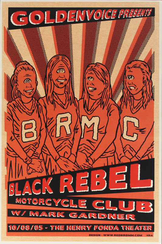 Ivan - Redbird Design Goldenvoice Presents Black Rebel Motorcycle Club Poster