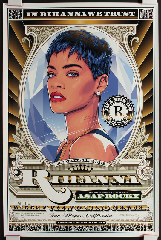 Mel Marcelo Rihanna - Diamonds World Tour Poster