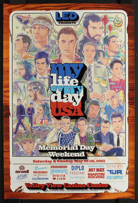 Mel Marcelo LED Presents My Life Every Day USA Memorial Day Weekend Show feat. Diplo Poster