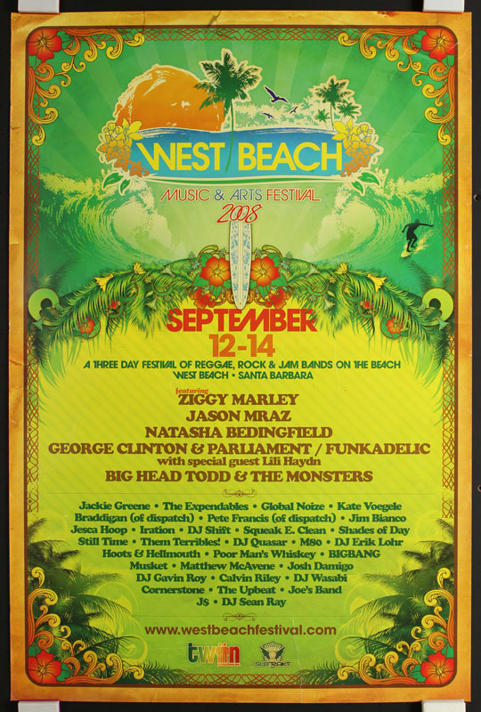 West Beach Music and Arts Festival 2008 - Ziggy Marley Poster