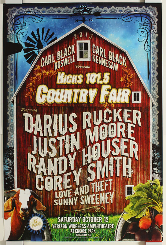 Lisa Eng Carl Black presents Kicks 101.5 Country Fair - Darius Rucker Poster