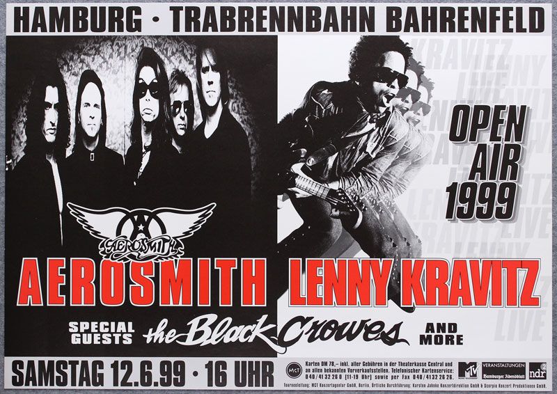 Aerosmith German Concert Poster