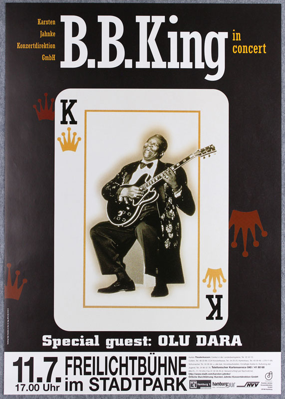 B.B. King German Concert Poster