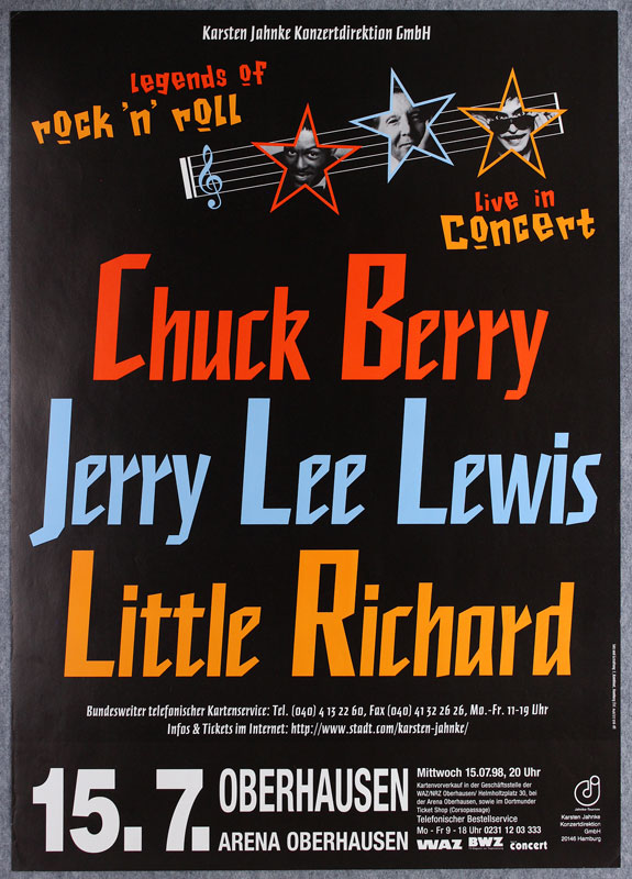 Chuck Berry German Concert Poster