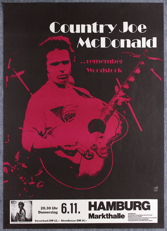 Country Joe McDonald German Concert Poster