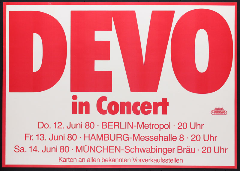 Devo German Concert Poster