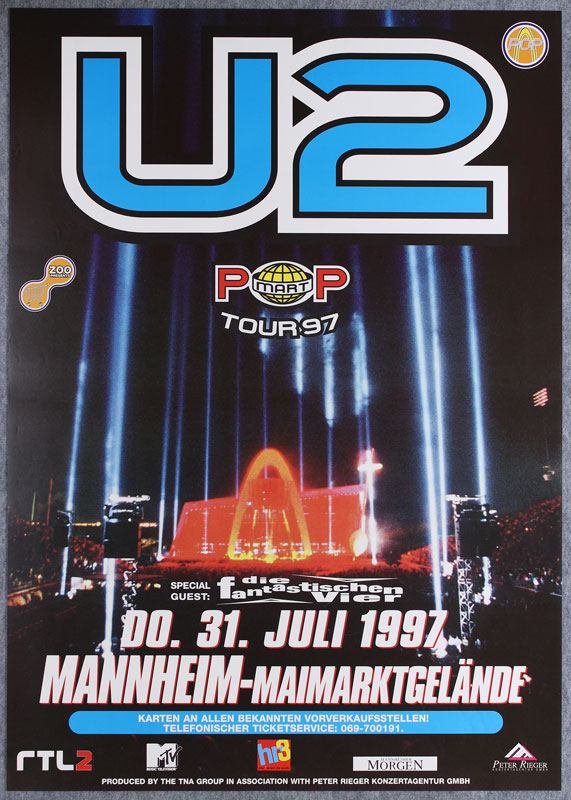 U2 Pop Tour German Concert Poster