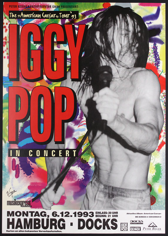 Iggy Pop German Concert Poster