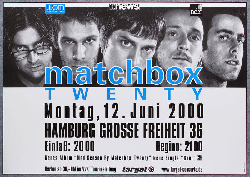 Matchbox Twenty German Concert Poster