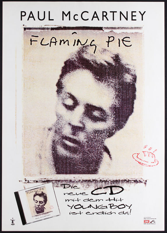 Paul McCartney Flaming Pie German Promo Poster