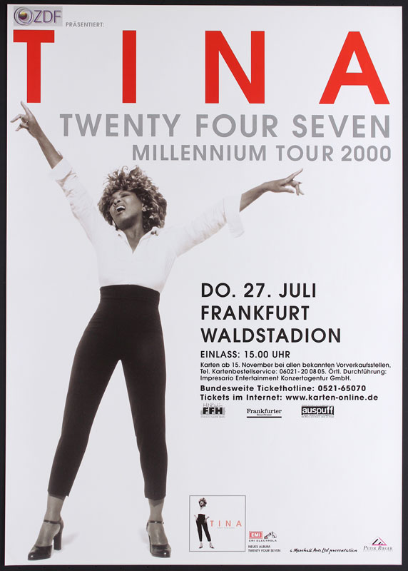 Tina Turner Twenty Four Seven Album Release German Concert Poster